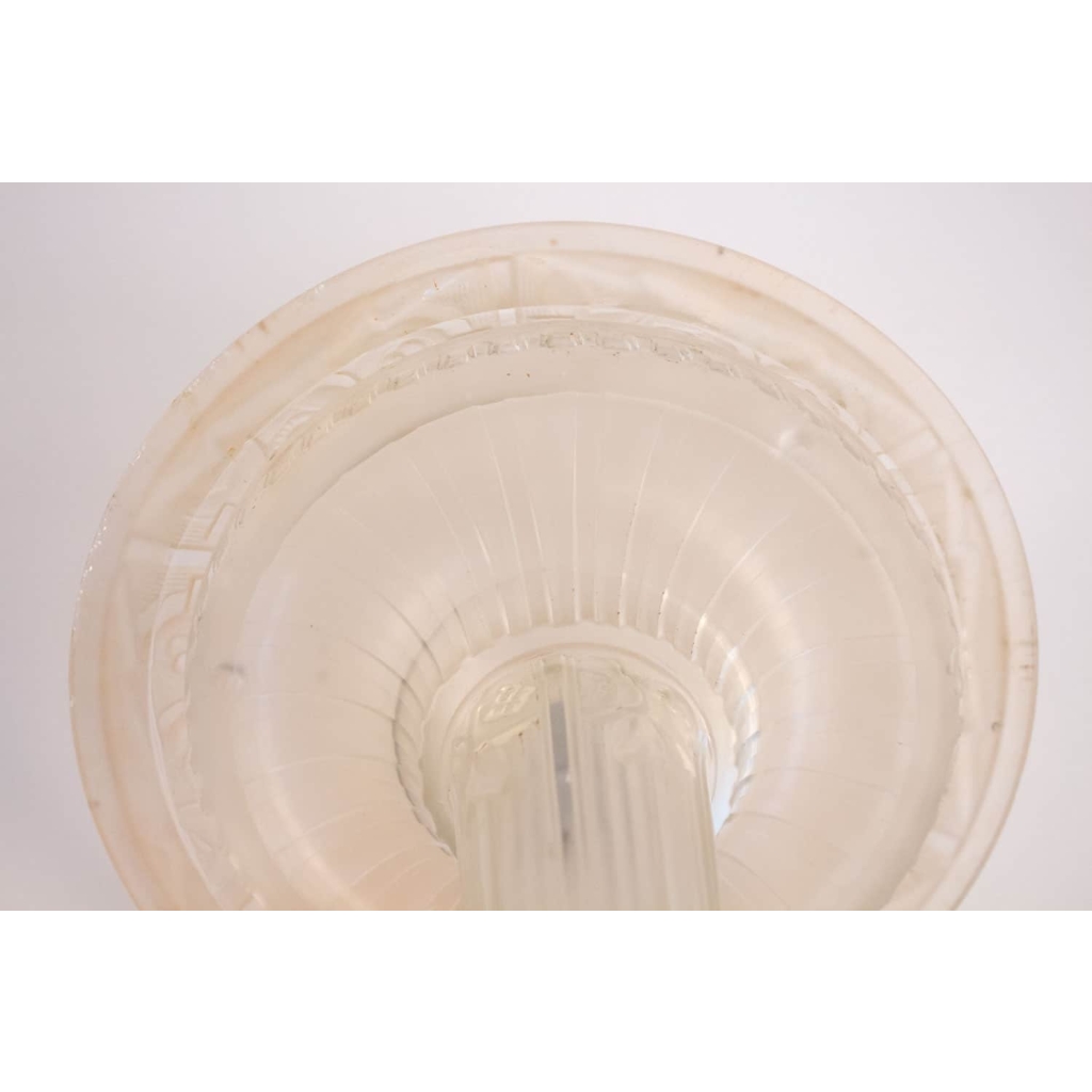 Hettier Vincent Paire de Lampes en verre 1930