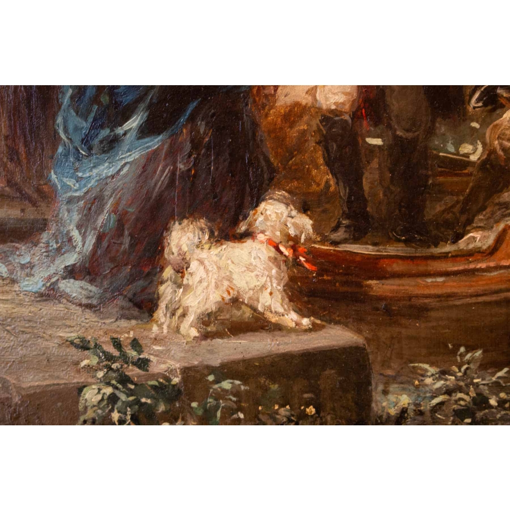 La promenade en barque par Jules Noël ( 1810-1881)