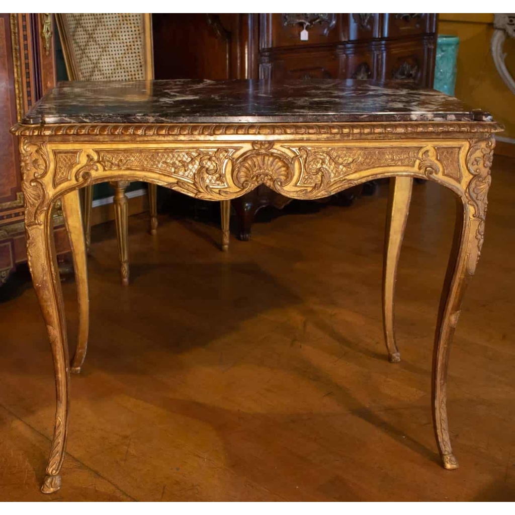 Table de style Régence en bois doré du XIXème siècle