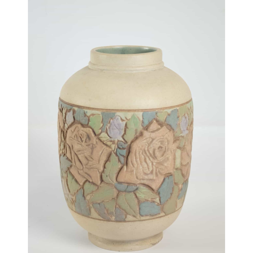 Vase ovoïde en céramique art déco, signé Joseph Mougin (1876 – 1961 ) | Biron Vase ovoïde en céramique art déco, signé Joseph Mougin (1876 - 1961 )