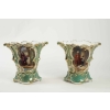 Vases de mariès en Porcelaine de Paris, céramique XIXème. | Biron Vases de mariès en Porcelaine de Paris, céramique XIXème.