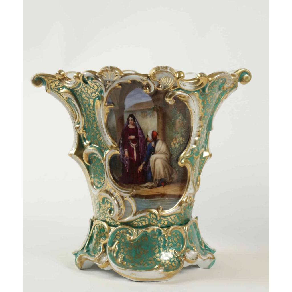 Vases de mariès en Porcelaine de Paris, céramique XIXème. | Biron Vases de mariès en Porcelaine de Paris, céramique XIXème.