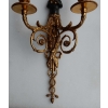 1900′ Paire d Appliques à Deux Bras de Lumière de Style Louis XVI en Bronze Doré d’Après un Modèle de Jean HAURE à Décor de Bustes d’Enfants Musiciens | Biron 1900' Paire d Appliques à Deux Bras de Lumière de Style Louis XVI en Bronze Doré d'Après un Modèle de Jean HAURE à Décor de Bustes d'Enfants Musiciens
