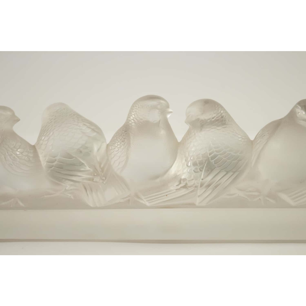 R Lalique : 6 moineaux sur une branche | Biron R Lalique : 6 moineaux sur une branche
