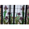 VITRAUX A DECOR D’IRIS ET DE CLEMATITES | Biron VITRAUX A DECOR D'IRIS ET DE CLEMATITES