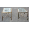 1950/70′ Paire Tables Basses en Bronze Doré Décor Palmier Maison Charles 105 X 50 cm | Biron 1950/70' Paire Tables Basses en Bronze Doré Décor Palmier Maison Charles 105 X 50 cm