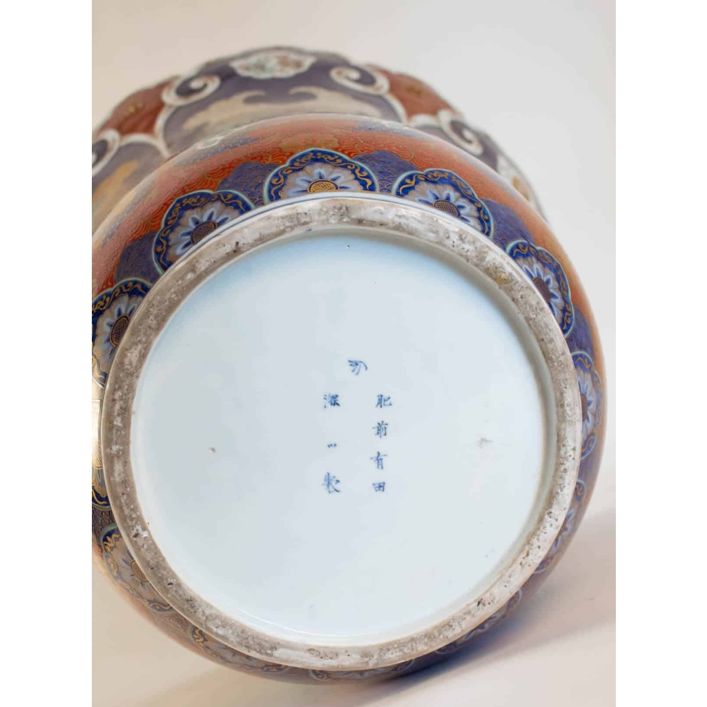Importante Paire De Vases Du Japon Signés Fuqukawa, Milieu Du XIXème Siècle | Biron Importante Paire De Vases Du Japon Signés Fuqukawa, Milieu Du XIXème Siècle