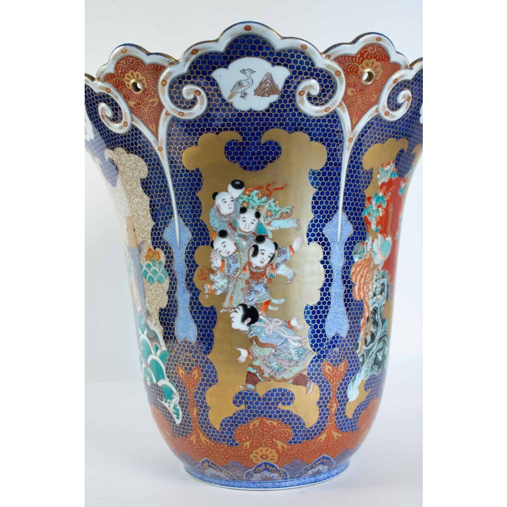 Importante Paire De Vases Du Japon Signés Fuqukawa, Milieu Du XIXème Siècle | Biron Importante Paire De Vases Du Japon Signés Fuqukawa, Milieu Du XIXème Siècle