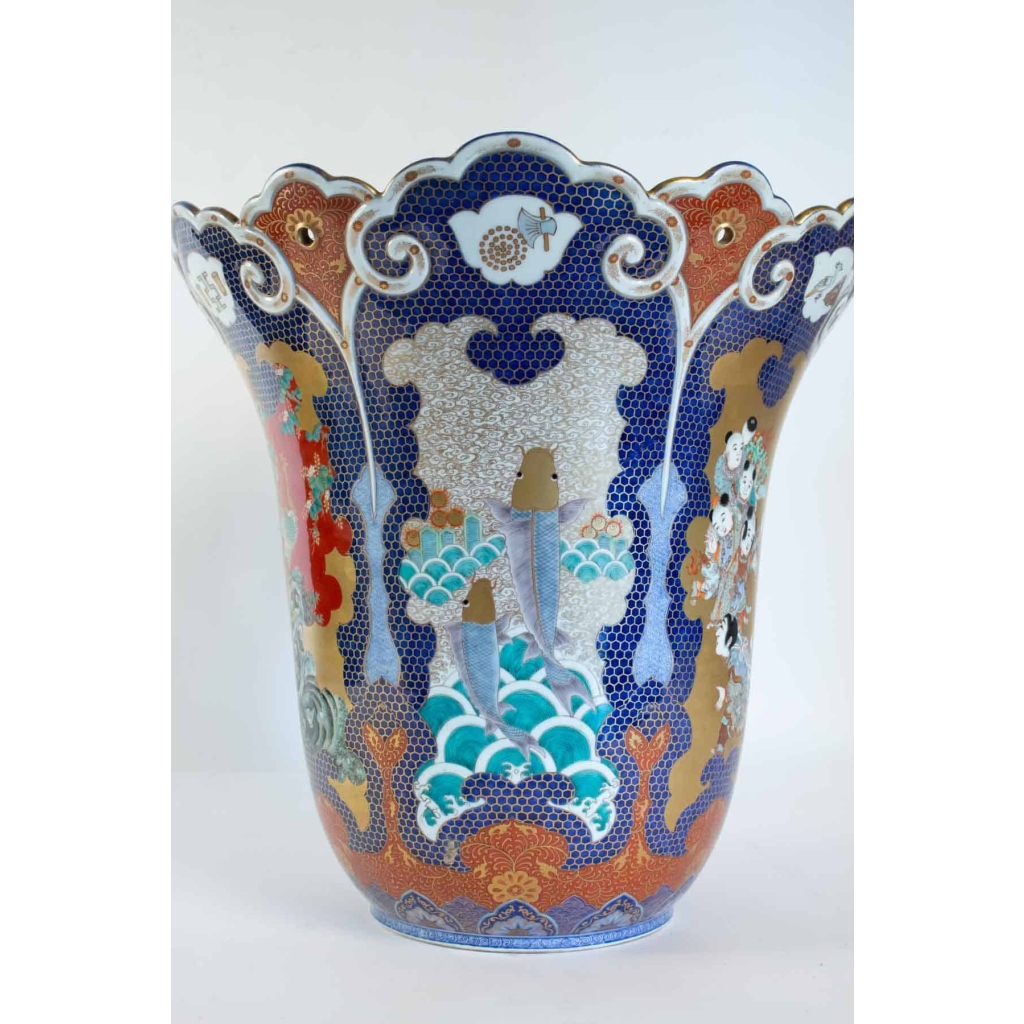 Importante Paire De Vases Du Japon Signés Fuqukawa, Milieu Du XIXème Siècle | Biron Importante Paire De Vases Du Japon Signés Fuqukawa, Milieu Du XIXème Siècle