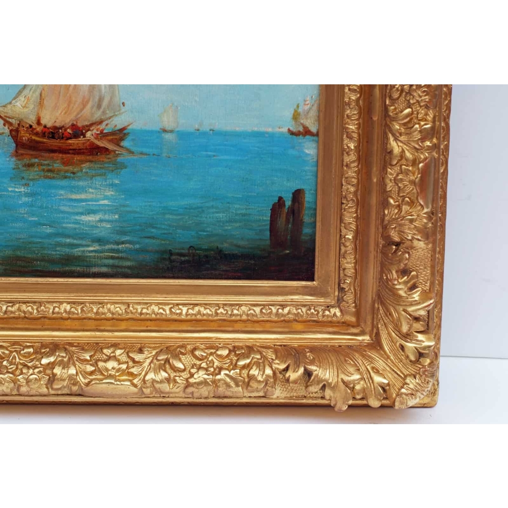 Alfred August Felix Bachman Venice The Lagoon, Painting 19th Century Circa 1890 | Biron Alfred August Felix Bachman Venice The Lagoon, Painting 19th Century Circa 1890