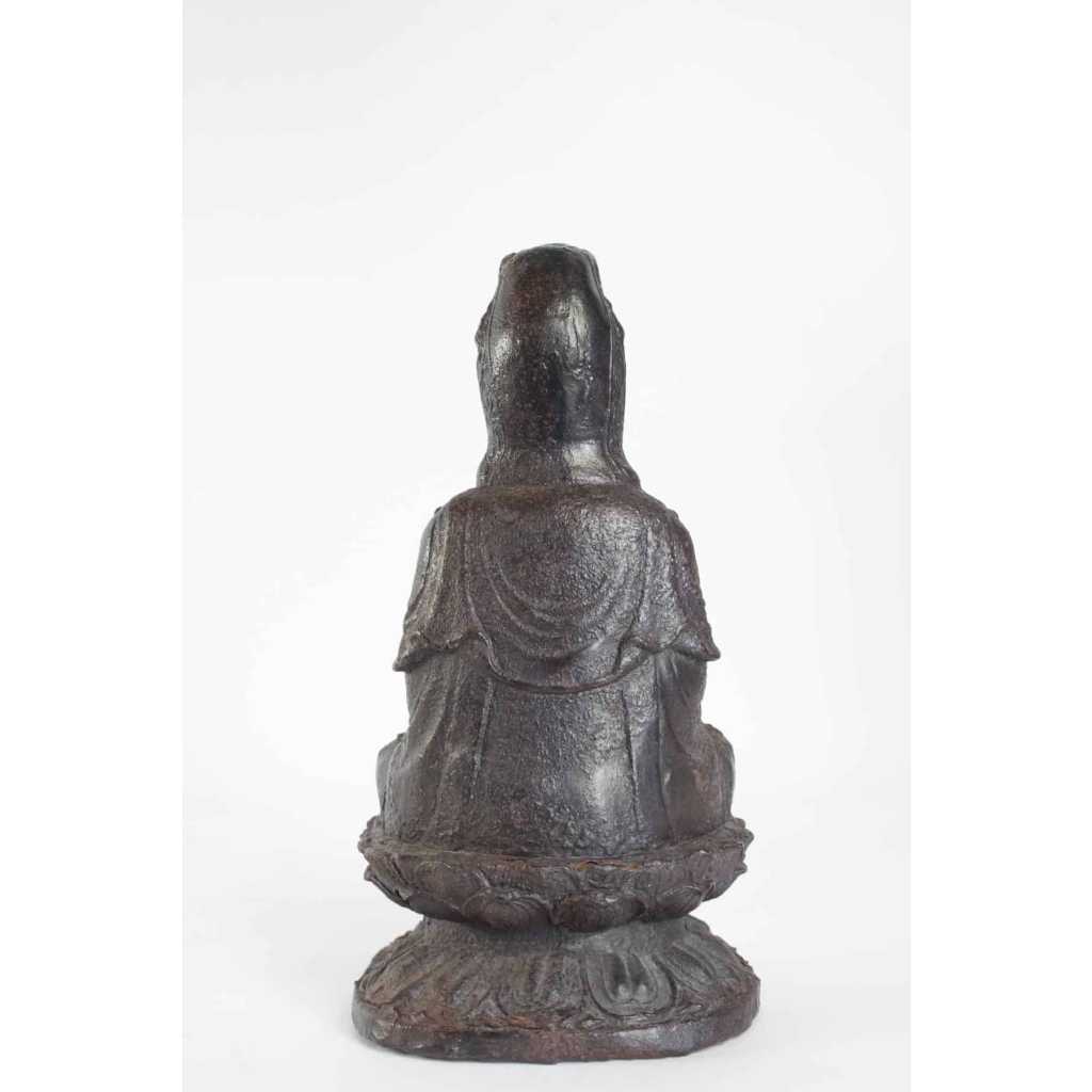 Bouddha en Fonte de Fer, Patine Brune | Biron Bouddha en Fonte de Fer, Patine Brune