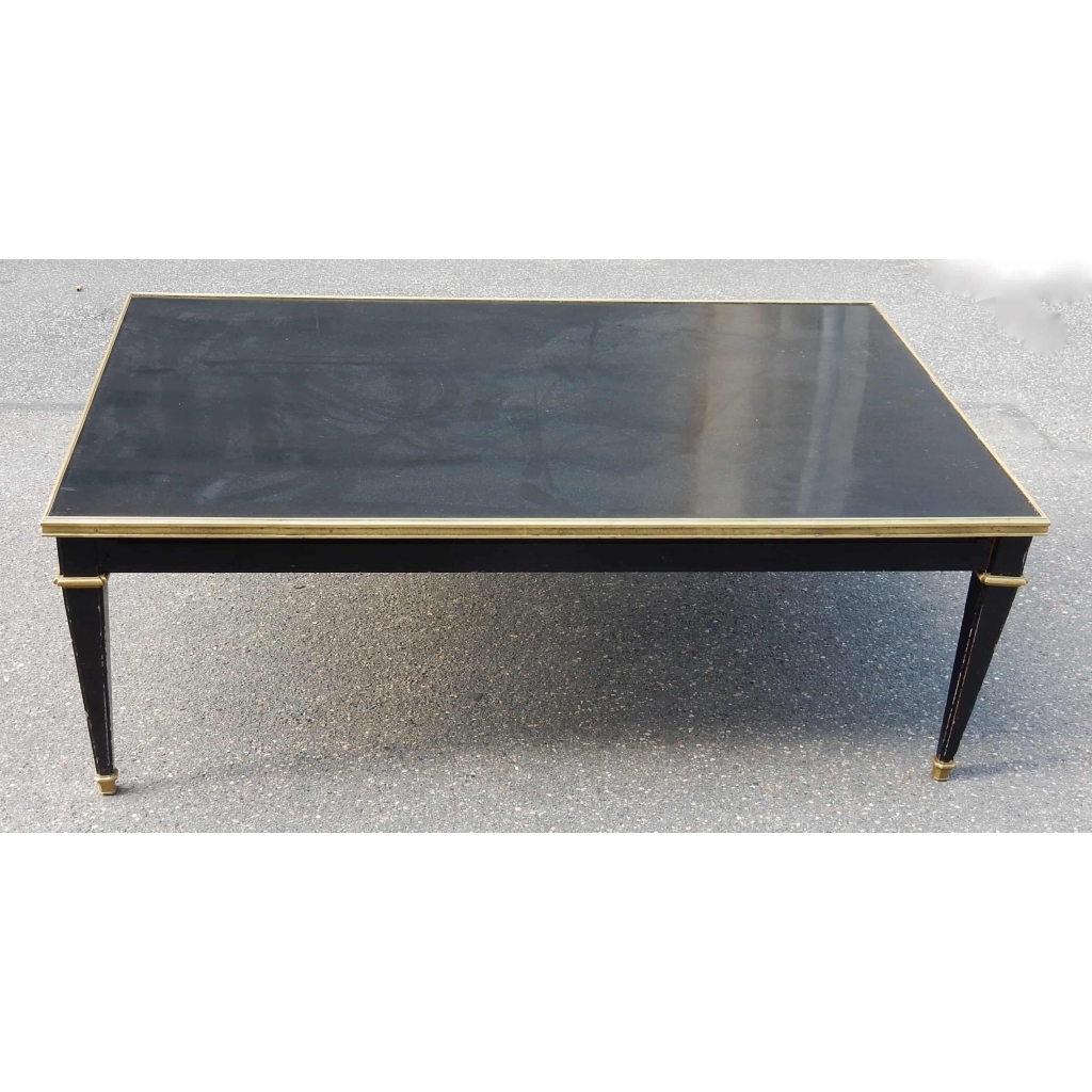 1950/70 Table Basse Bois Laqué Noir Maison Jansen 120 x 80 | Biron |||||||||