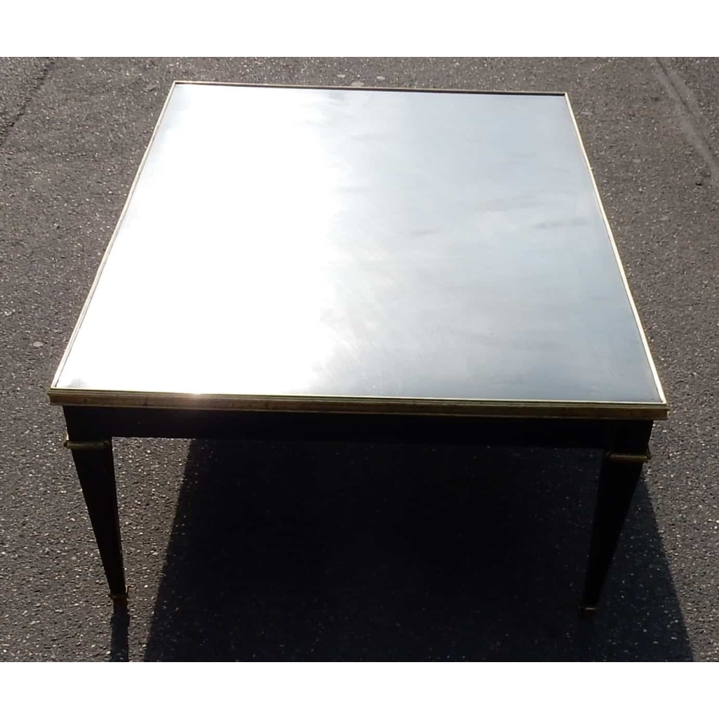 1950/70 Table Basse Bois Laqué Noir Maison Jansen 120 x 80 | Biron 1950/70 Table Basse Bois Laqué Noir Maison Jansen 120 x 80