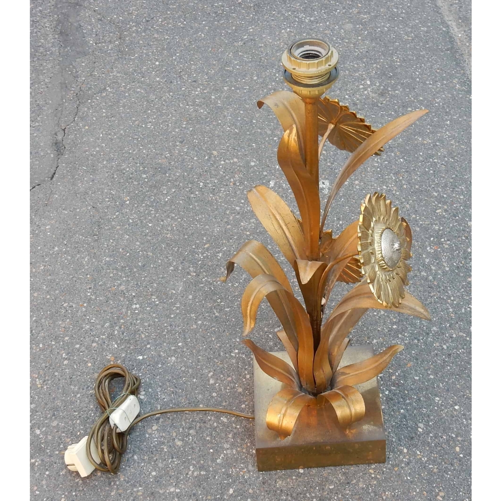 1970' Lampe aux Tournesols Style Maison Jansen