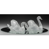 LALIQUE René (1860-1945) Surtout « Miroir Cygnes ». | Biron ||||||