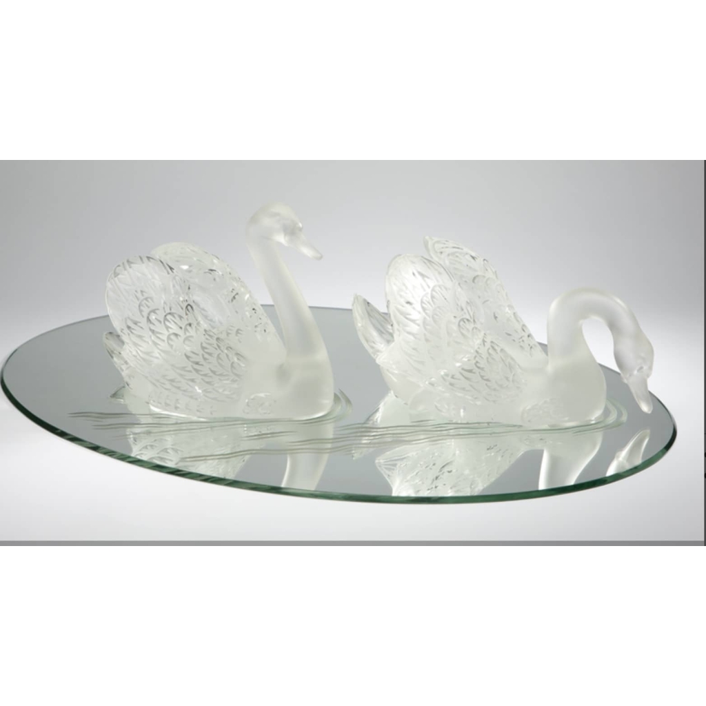 LALIQUE René (1860-1945) Surtout « Miroir Cygnes ». | Biron LALIQUE René (1860-1945) Surtout « Miroir Cygnes ».