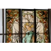 VITRAUX ART NOUVEAU FEMME AUX LYS | Biron VITRAUX ART NOUVEAU FEMME AUX LYS