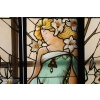 VITRAUX ART NOUVEAU FEMME AUX LYS | Biron VITRAUX ART NOUVEAU FEMME AUX LYS