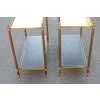 1950/70′ Paire De Bouts De Canapé Rectangulaires Maison Bagués Laiton et Bronze Plateaux Feuilles d or Fixées Sous Verre et Avec Flammes Olympiques 64 X 29 cm | Biron 1950/70' Paire De Bouts De Canapé Rectangulaires Maison Bagués Laiton et Bronze Plateaux Feuilles d or Fixées Sous Verre et Avec Flammes Olympiques 64 X 29 cm