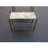 1950/70′ Paire De Bouts De Canapé Rectangulaires Maison Bagués Laiton et Bronze Plateaux Feuilles d or Fixées Sous Verre et Avec Flammes Olympiques 64 X 29 cm | Biron 1950/70' Paire De Bouts De Canapé Rectangulaires Maison Bagués Laiton et Bronze Plateaux Feuilles d or Fixées Sous Verre et Avec Flammes Olympiques 64 X 29 cm
