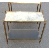 1950/70′ Paire De Bouts De Canapé Rectangulaires Maison Bagués Laiton et Bronze Plateaux Feuilles d or Fixées Sous Verre et Avec Flammes Olympiques 64 X 29 cm | Biron 1950/70' Paire De Bouts De Canapé Rectangulaires Maison Bagués Laiton et Bronze Plateaux Feuilles d or Fixées Sous Verre et Avec Flammes Olympiques 64 X 29 cm