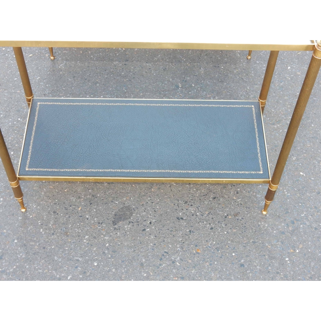 1950/70′ Paire De Bouts De Canapé Rectangulaires Maison Bagués Laiton et Bronze Plateaux Feuilles d or Fixées Sous Verre et Avec Flammes Olympiques 64 X 29 cm | Biron 1950/70' Paire De Bouts De Canapé Rectangulaires Maison Bagués Laiton et Bronze Plateaux Feuilles d or Fixées Sous Verre et Avec Flammes Olympiques 64 X 29 cm