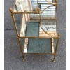 1950/70′ Paire d’Etagères en Laiton à 3 Niveaux Maison Bagués Forme Escabeau Plateaux Miroirs Vieillis | Biron 1950/70' Paire d'Etagères en Laiton à 3 Niveaux Maison Bagués Forme Escabeau Plateaux Miroirs Vieillis