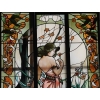 VITRAUX ART NOUVEAU FEMME AUX OEILLETS | Biron VITRAUX ART NOUVEAU FEMME AUX OEILLETS