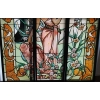 VITRAUX ART NOUVEAU FEMME AUX OEILLETS | Biron VITRAUX ART NOUVEAU FEMME AUX OEILLETS