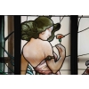 VITRAUX ART NOUVEAU FEMME AUX OEILLETS | Biron VITRAUX ART NOUVEAU FEMME AUX OEILLETS