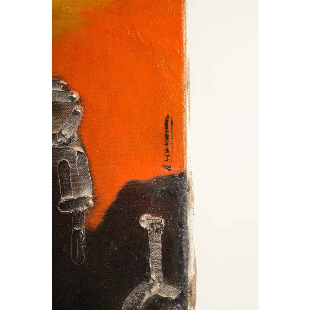 Paul Ackerman (1908-1981) Composition Huile Sur Toile. | Biron Paul Ackerman (1908-1981) Composition Huile Sur Toile.