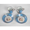 Paire de tasses monture argent XlXe | Biron ||||