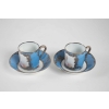 Paire de tasses monture argent XlXe | Biron Paire de tasses monture argent XlXe