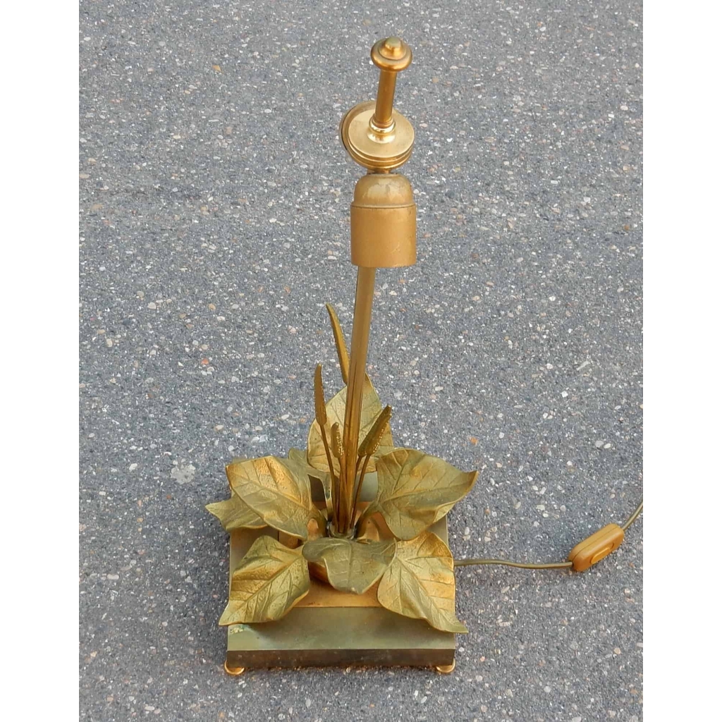 1970' Lampe aux Plantins Style Maison Jansen