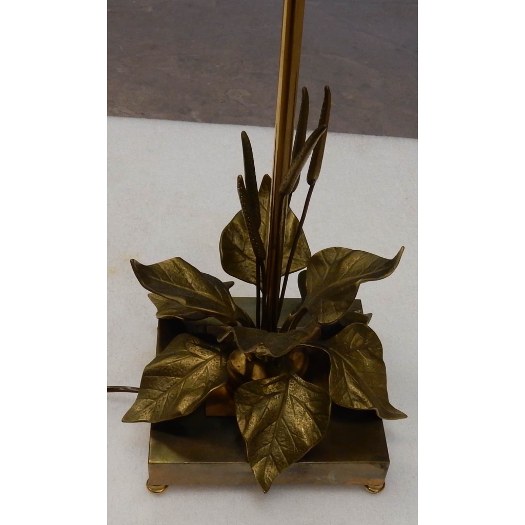 1970' Lampe aux Plantins Style Maison Jansen