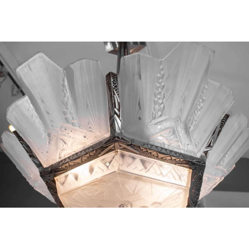 Muller Lustre Plaque Verre Blanc | Biron Muller Lustre Plaque Verre Blanc