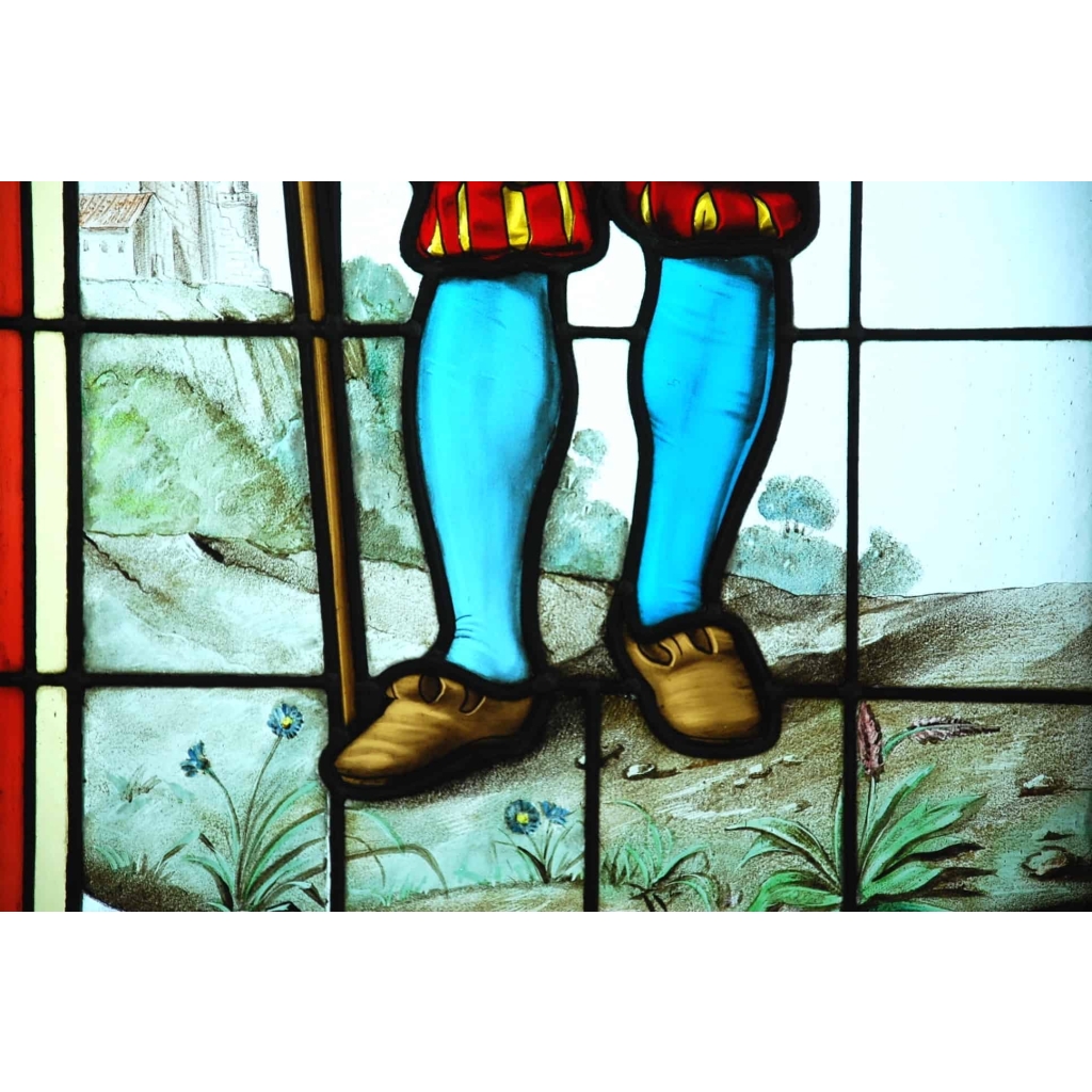 PAIRE DE VITRAUX RENAISSANCE | Biron PAIRE DE VITRAUX RENAISSANCE