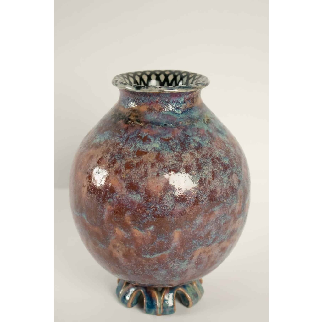 Frédéric Kiefer ( 1894 -1977) – vase ovoïde en céramique art deco | Biron Frédéric Kiefer ( 1894 -1977) - vase ovoïde en céramique art deco