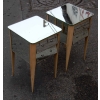 1950/60 Paire De Chevets Art Deco Miroir | Biron 1950/60 Paire De Chevets Art Deco Miroir