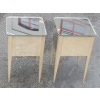 1950/60 Paire De Chevets Art Deco Miroir | Biron 1950/60 Paire De Chevets Art Deco Miroir