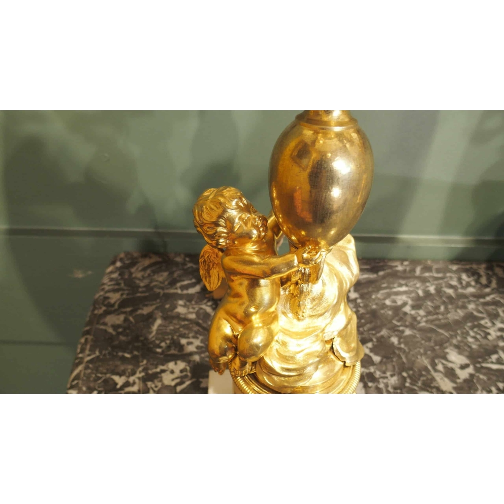 Paire de candélabres en bronze doré d’époque NapoléonIII | Biron Paire de candélabres en bronze doré d'époque NapoléonIII