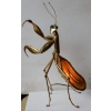 1970′ Lampe Mante Religieuse En Laiton Avec Agates Eclairante Signée Isabelle Faure | Biron |||||