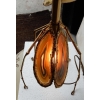 1970′ Lampe Mante Religieuse En Laiton Avec Agates Eclairante Signée Isabelle Faure | Biron 1970' Lampe Mante Religieuse En Laiton Avec Agates Eclairante Signée Isabelle Faure