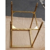1950/70′ Paire de Bouts de Canapés en Bronze Doré Décor Palmier Maison Charles 35 X 35 cm | Biron 1950/70' Paire de Bouts de Canapés en Bronze Doré Décor Palmier Maison Charles 35 X 35 cm