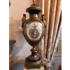 Paire de vases en porcelaine bleu de Sèvres et bronze doré. Réf: 368. | Biron ||||||||||