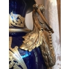 Paire de vases en porcelaine bleu de Sèvres et bronze doré. Réf: 368. | Biron Paire de vases en porcelaine bleu de Sèvres et bronze doré. Réf: 368.