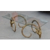 1970′ ALAIN CHERVET (né en 1944) Attribué a, Table Basse Aux Protomés d’ Ibex Bronze Patiné 11
