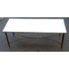 1950/70′ Table Basse en Bronze Doré Décor Palmier Maison Charles 112 X 47 cm Double Montant | Biron ||||||||
