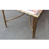 1950/70′ Table Basse en Bronze Doré Décor Palmier Maison Charles 112 X 47 cm Double Montant | Biron 1950/70' Table Basse en Bronze Doré Décor Palmier Maison Charles 112 X 47 cm Double Montant