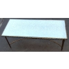 1950/70′ Table Basse en Bronze Doré Décor Palmier Maison Charles 112 X 47 cm Double Montant | Biron 1950/70' Table Basse en Bronze Doré Décor Palmier Maison Charles 112 X 47 cm Double Montant